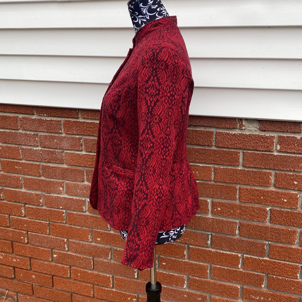 Notations Mandarin Collar Jaquard Floral Paisley … - image 4